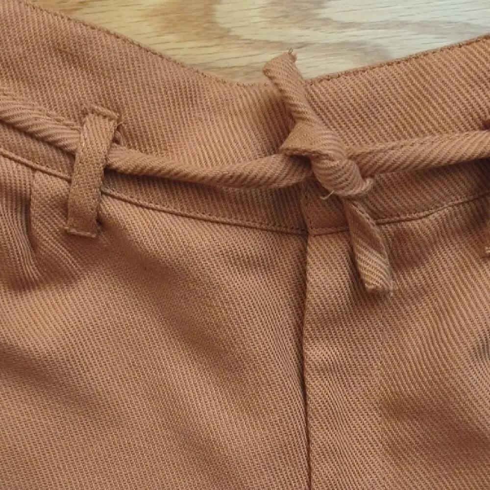 Zara Kids, High Waist Tan Shorts, Size 13/14 NWOT
